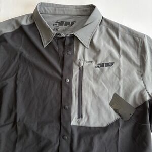 Ride 509 Men's 2XL Black Gray Step up Pit Shirt Short Sleeve Snap Front Poly NEW